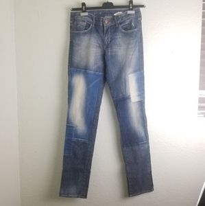 H&M Slim Patches Blue Jeans Size 29
